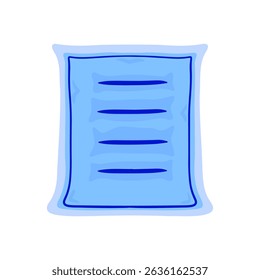 Ice pack on isolated white background. Vector illustration