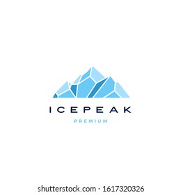 ice peak mount stone mountain adventure icepeak geometric logo