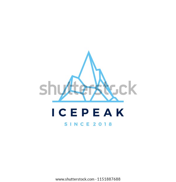 Ice Peak Mount Stone Mountain Adventure Stock Vector Royalty Free