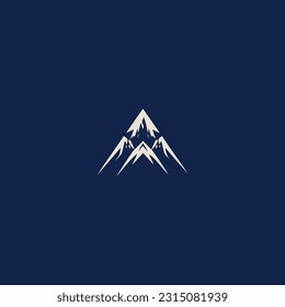 Ice peak mountain logo design vector illustration