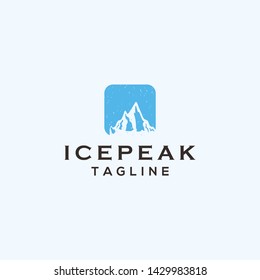 ice peak mountain rustic logo illustration vector template download