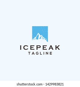ice peak mountain rustic logo illustration vector template download
