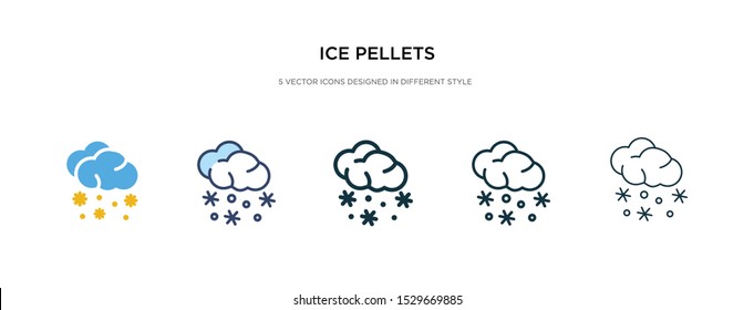 ice pellets icon in different style vector illustration. two colored and black ice pellets vector icons designed in filled, outline, line and stroke style can be used for web, mobile, ui