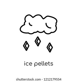 ice pellets icon from Weather collection., editable outline stroke vector illustration