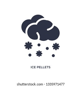 ice pellets isolated icon. Simple element illustration from weather concept. ice pellets editable logo symbol design on white background. Can be use for web and mobile.