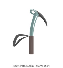 Ice pick, axe for climbing, equipment for mountaineering vector Illustration
