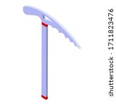 Ice pick axe icon. Isometric of ice pick axe vector icon for web design isolated on white background