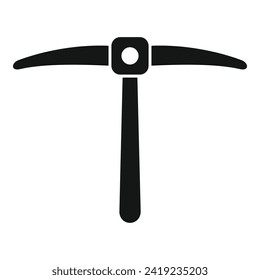 Ice pick axe icon simple vector. Bonfire excavation. Outdoor offroad