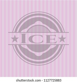 Ice pink emblem. Retro