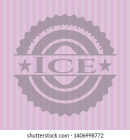 Ice pink emblem. Retro. Vector Illustration. Detailed.