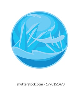ice planet on white background vector illustration design