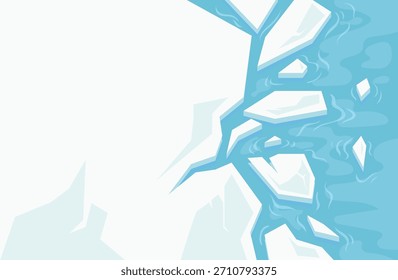 Ice poles background landscape, winter, nature artic