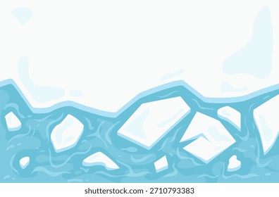 Ice poles background landscape, winter, nature artic