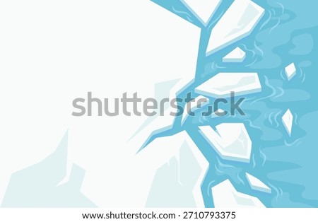 Ice poles background landscape, winter, nature artic