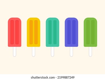 Ice Pop Cartoon Vector. Ice Pop Icon.