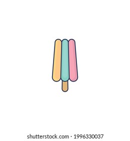 ice pop Flat Icon Isolated On White Background 