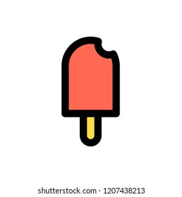 ice pop, food and beverage set , editable outline icon