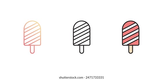 Icono de Pop de hielo con fondo blanco ilustración de stock