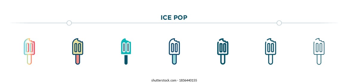 ice pop icon designed in gradient, filled, two color, thin line and outline style. vector illustration of ice pop vector icons. can be used for mobile, ui, web
