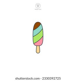 Ice Pop icon symbol vector illustration isolated on white background