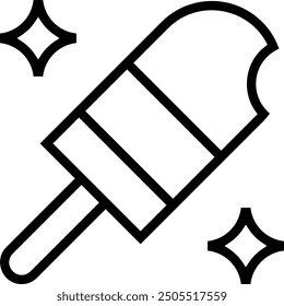 ice pop icon. Thin linear style design isolated on white background