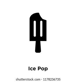 Ice Pop icon vector isolated on white background, logo concept of Ice Pop sign on transparent background, filled black symbol