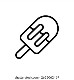 Eisknopf-Linie Symbol, Vektor auf weißem Hintergrund.