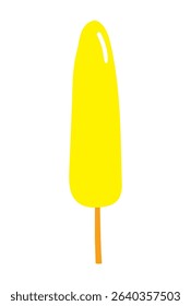 Ice pop, lolly, popsicle bar hand drawn illustration, isolated vector. Flat style design. Summer clip art, seasonal element, print. Frozen food, dessert, sweet treat, beach activity, party