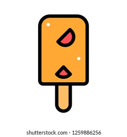Ice pop vector, Chirstmas menu filled design editable outline icon