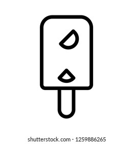 Ice pop vector, Chirstmas menu line design icon, editable outline 