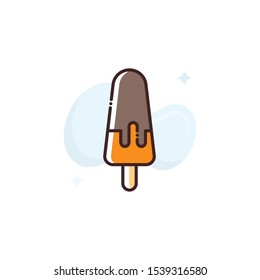 Ice Pop vector illustration. Outline filled Travel & Tourism icons.