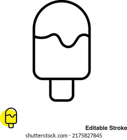 Ice Pop Vector Line Icon