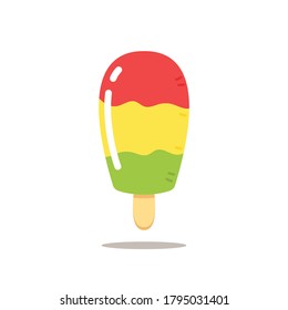 Ice pop vector. Ice pop on white background.