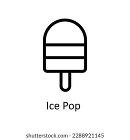 Vector Pop de hielo   iconos de esquema. Material gráfico simple