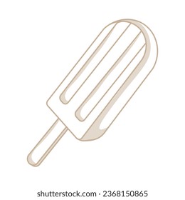 Ice Popsicle Cartoon Vector Illustration Logo