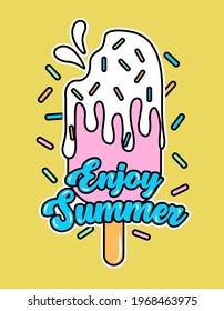 ICE POPSICLE WITH COLORED SPARKS 