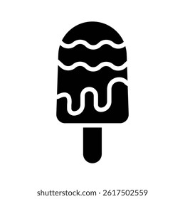 Ice popsicle glyph icon is ready for premium download