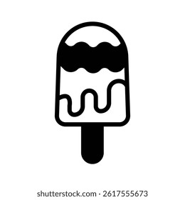 Ice popsicle glyph icon is ready for premium download