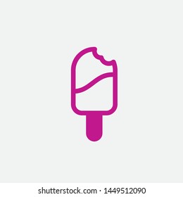 Ice popsicle logo. Ice popsicle icon vector. Icecream logo, icon, sign, design element