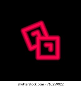 Ice red glowing neon ui ux icon. Glowing sign logo vector