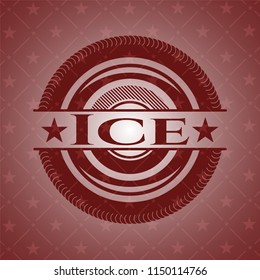 Ice retro style red emblem