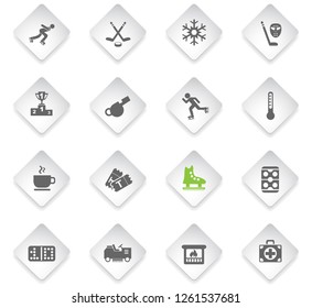 ice rink flat rhombus web icons for user interface design