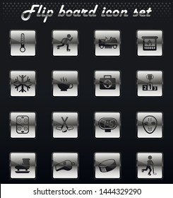 ice rink vector flip mechanical icons for user interface design