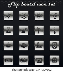 ice rink vector flip mechanical icons for user interface design
