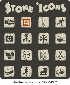 ice rink vector icons for web and user interface design