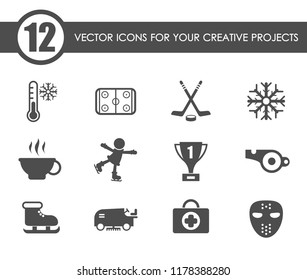 ice rink vector icons for your creative ideas