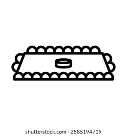 Ice Rink Vector Line Icon Design