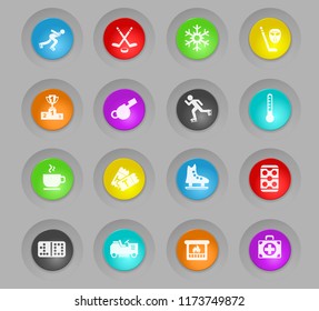 ice rink web icons for user interface design