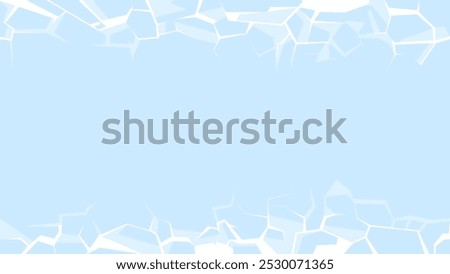 Ice Road background vector illustration. Ice Game map gui background, template in cartoon style, casual top view.