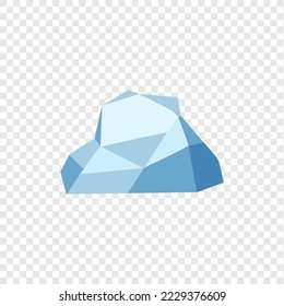 Hombro de roca de hielo. Piedra de forma natural. ilustración vectorial.